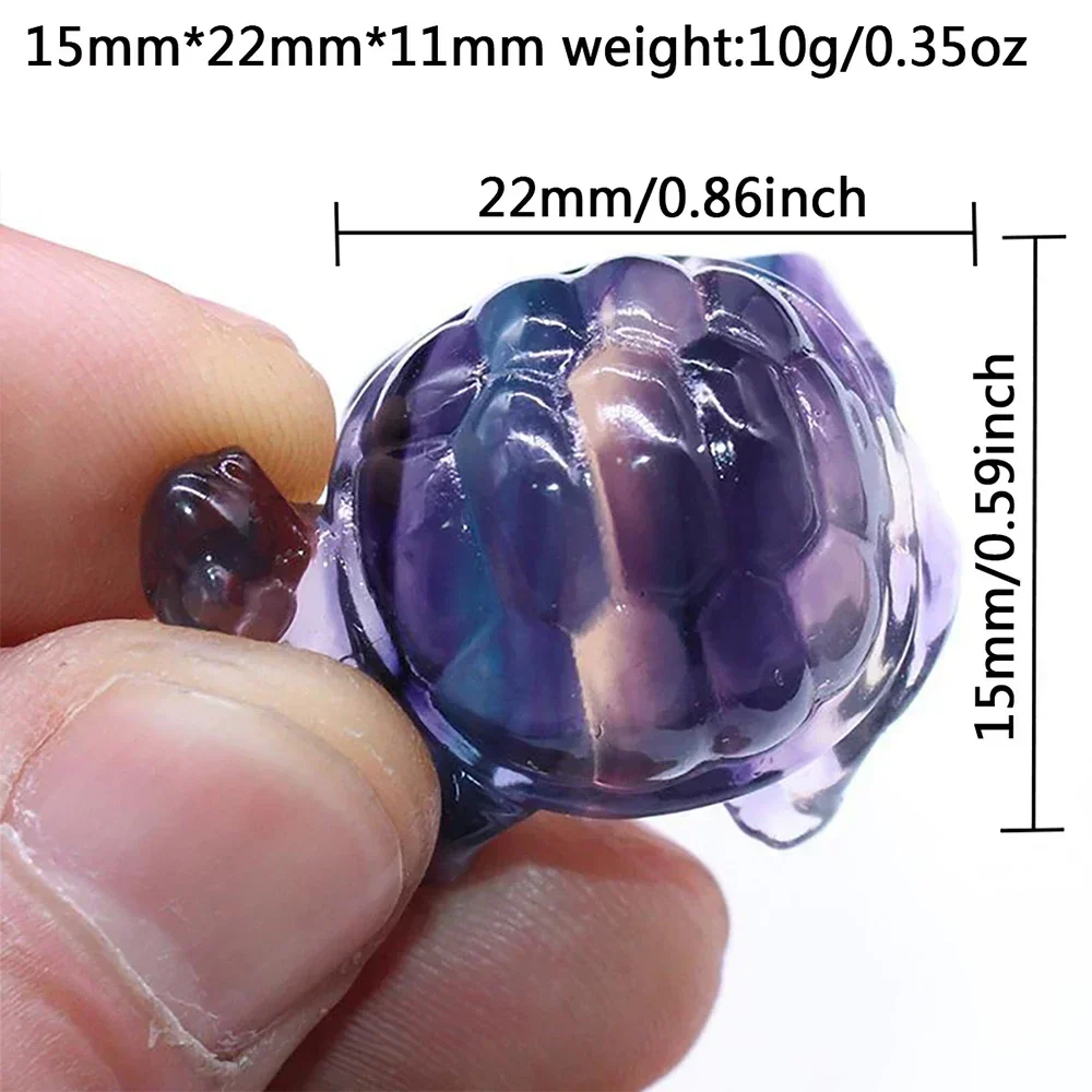 Natural Rainbow Color Fluorite Tortoises 2