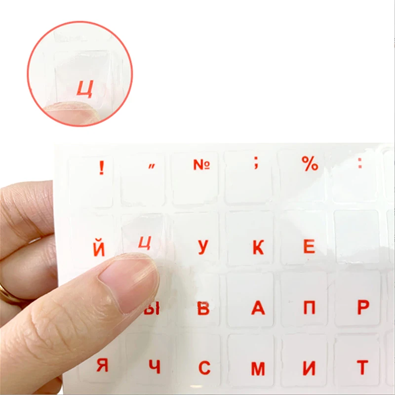 Russian Transparent Keyboard Stickers Language Alphabet Black White Label Computer PC Dust Protection Laptop Supplies