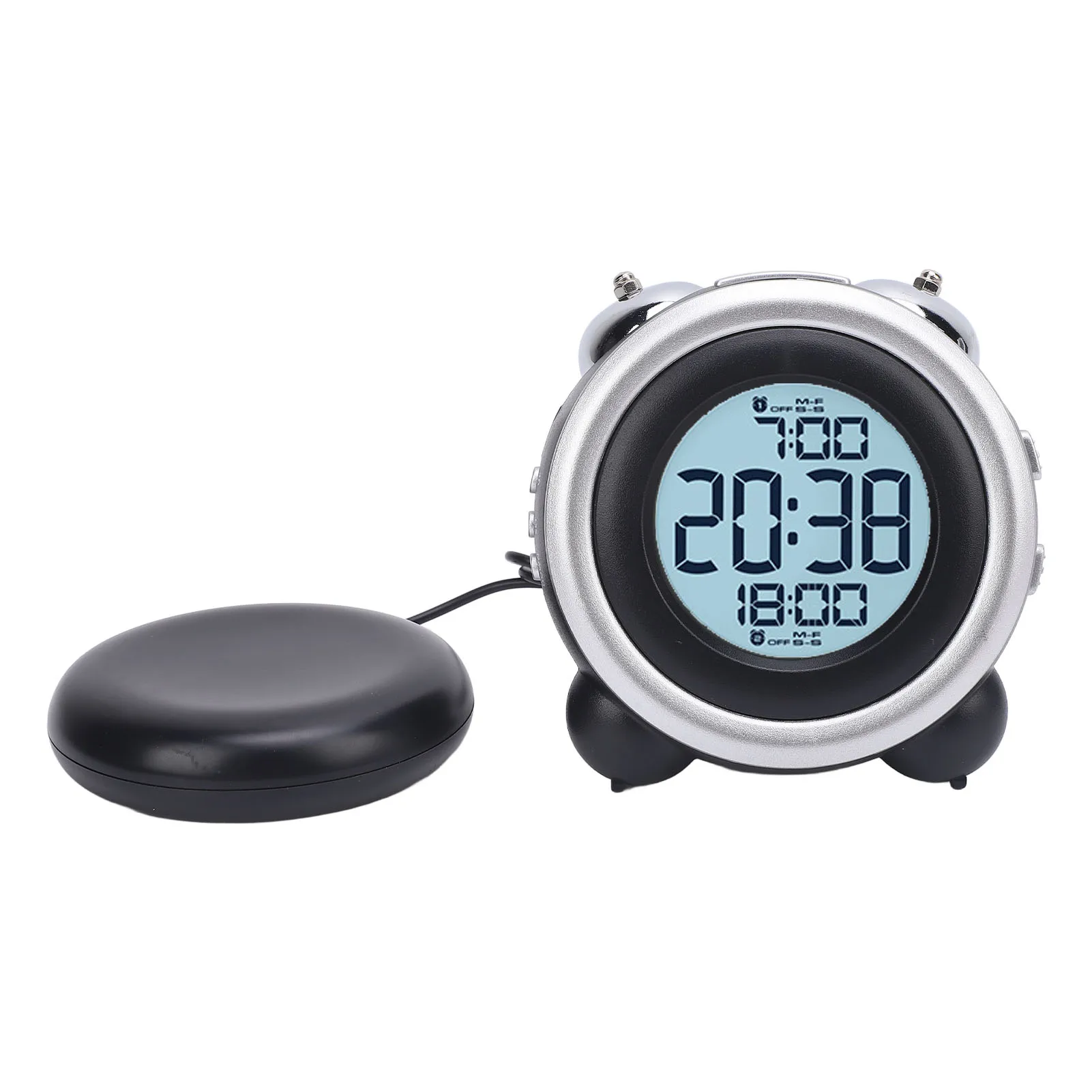 שעון מעורר עם שייקר למיטה, שעון מעורר רטט עם תצוגת LED לנושנים כבדים ABS