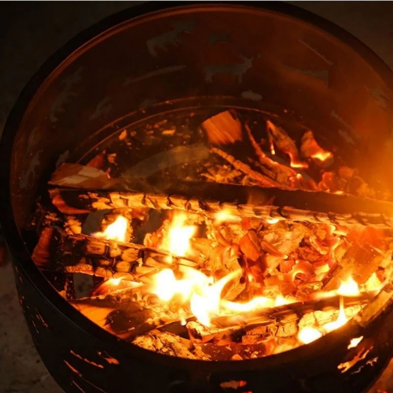 New outdoor 30cm mini portable carbon oven fire round table family BBQ camping heating oven barbecue camp picnic rack