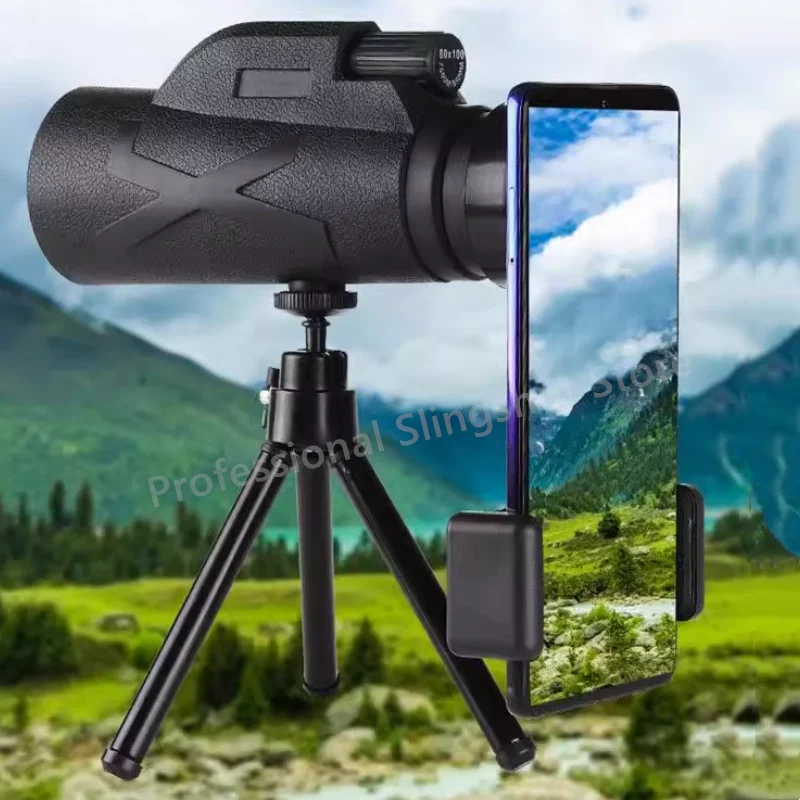 

80x100 HD Bak4 зум 50000 м портативный мощный бинокль с дистанционным управлением Профессиональный Телескопический Монокуляр зеркальный дождь Охота