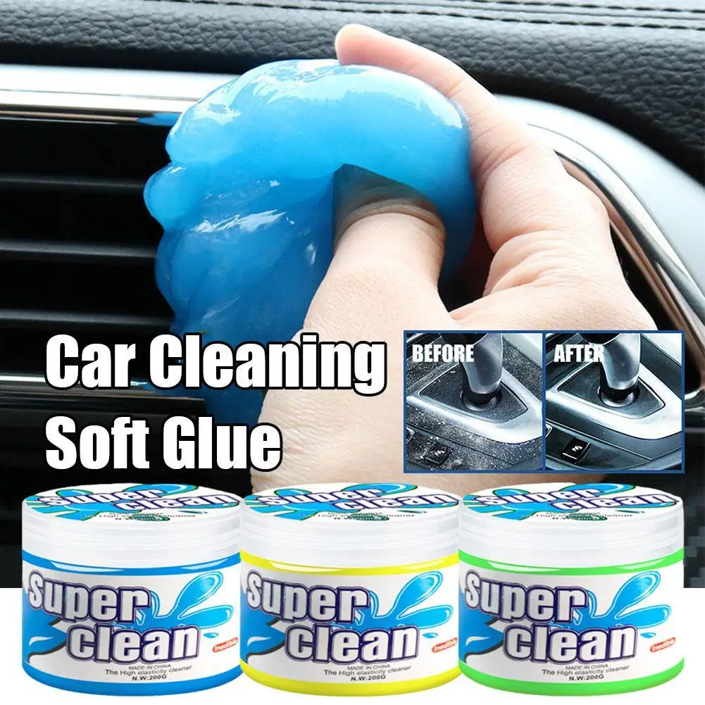 Universal Sticky Slime Dust Cleaning Mud Cleaner Magic Dust Cleaner Gel For  Keyboard AC Car Clean Etc - Yellow 