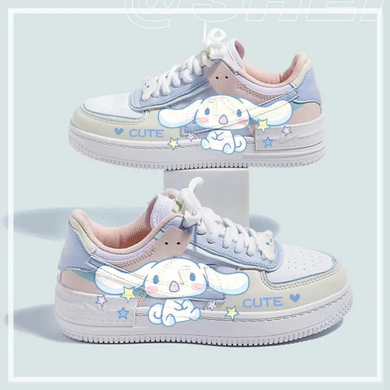 Sanrio Cinnamon Sneakers Small White Shoes Kuromi Melody Girls Boys