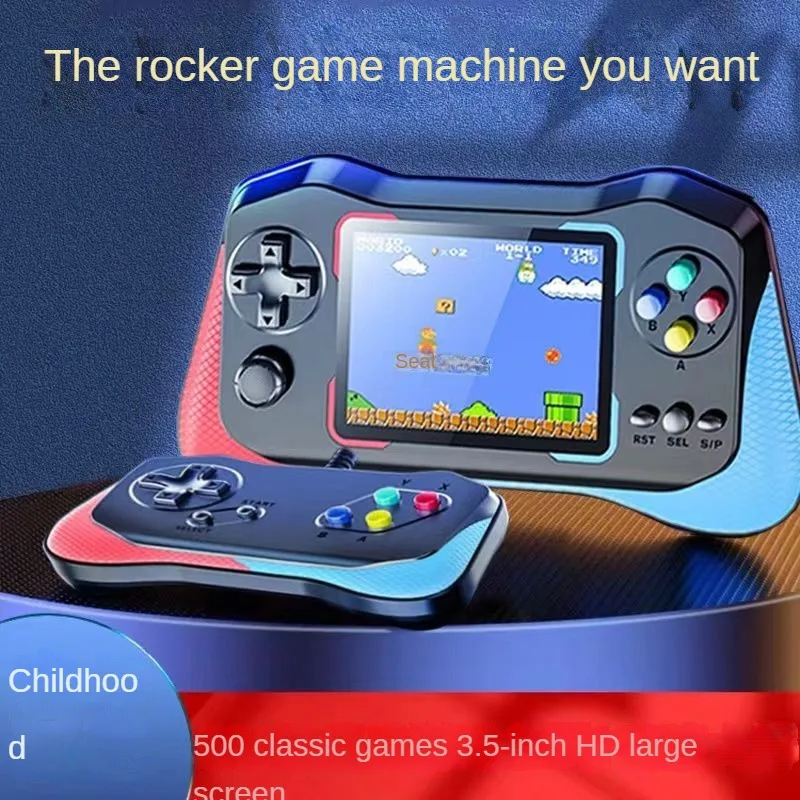 

New Rocker Handheld Game Machine 500 Games Classic Nostalgic Large Screen Children Double Charging Game Machine