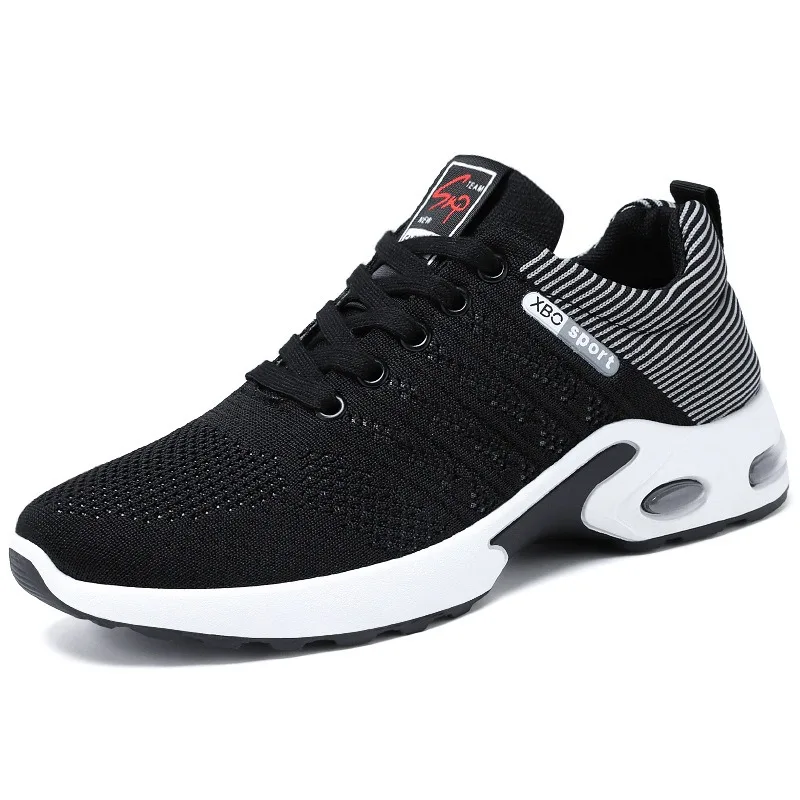 Men Casual Sport Shoes Breathable Lightweight Sneakers Outdoor Mesh Black Running Shoes Athletic Jogging Tenis Walking Shoes