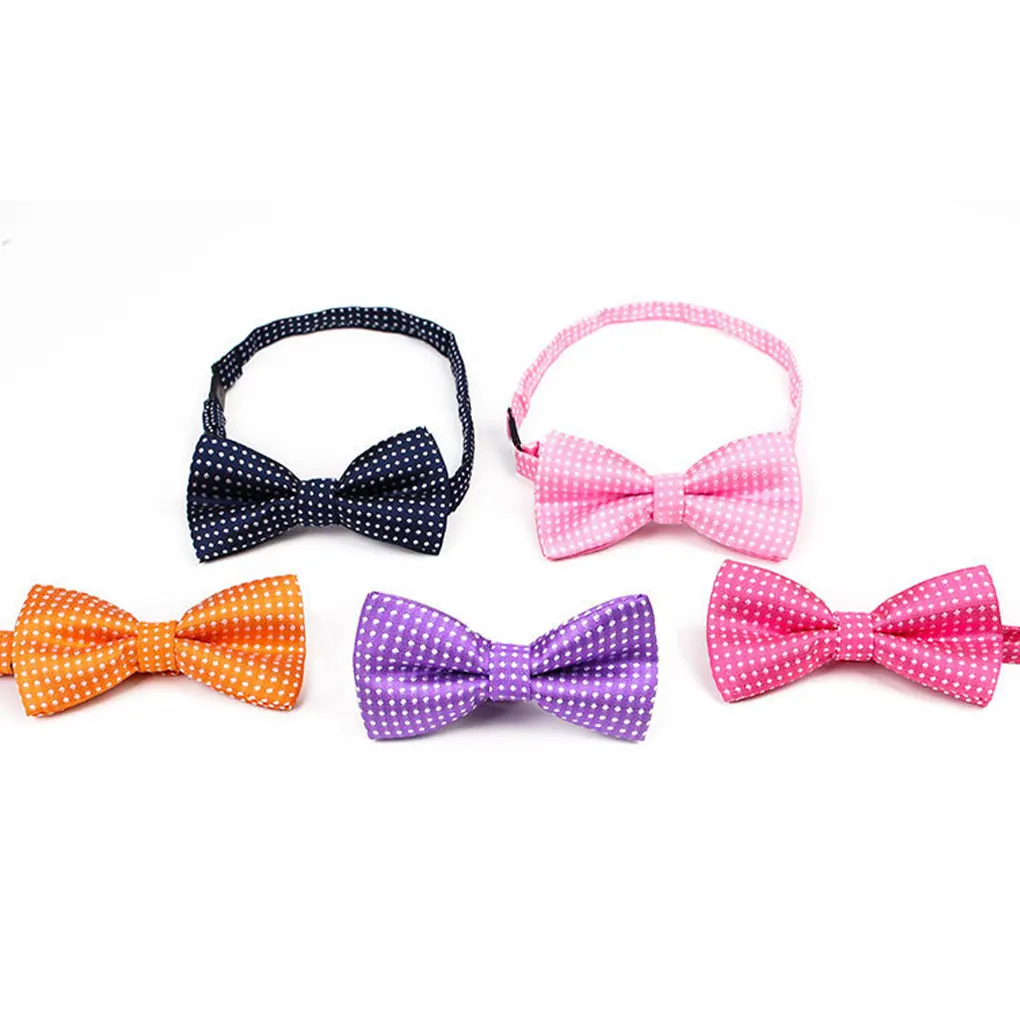 Children Fashion Formal Dot Bowtie Reusable And Easy To Clean Dot Pre-tied Bow Tie For Girls Boys