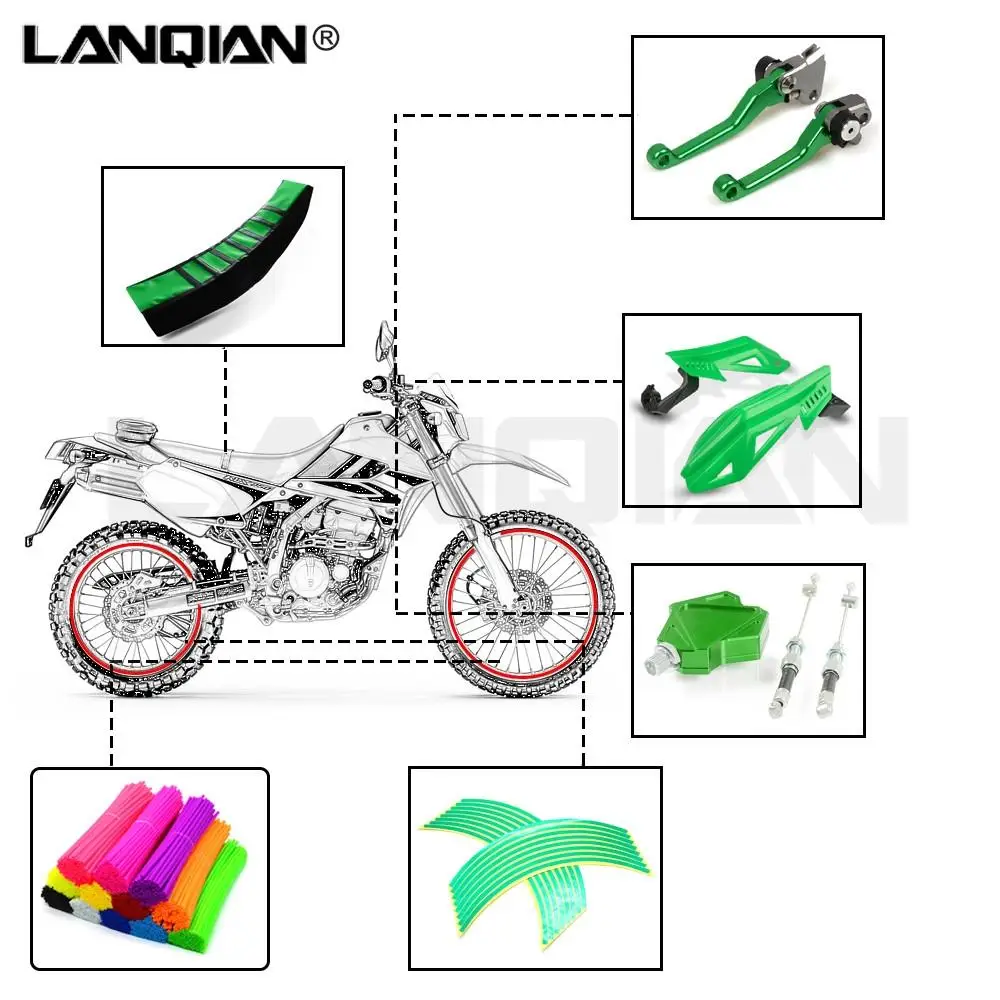 

Motorcycle Accessories Brake Clutch Lever Handlebar For Kawasaki KX KLX KDX 65 85 100 125 150 250 450 F R S SR D-TRACKER Parts