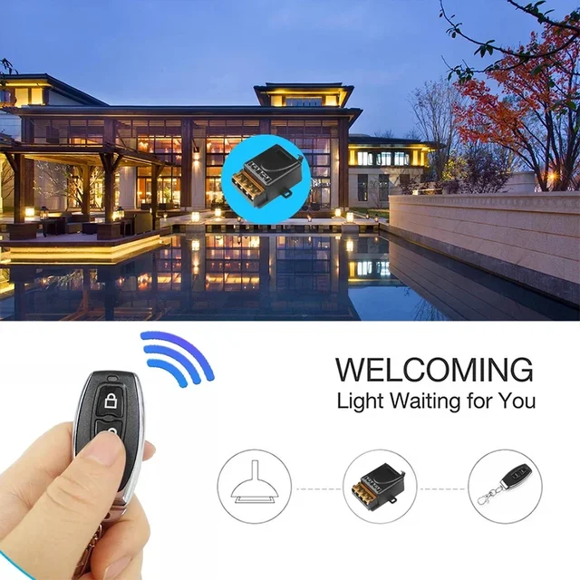 Wireless Smart Switch RF433 Remote Control AC 75-240V 30A Relay DIY Module for Water Pump Motor Led Lighting Gate Door Access 2