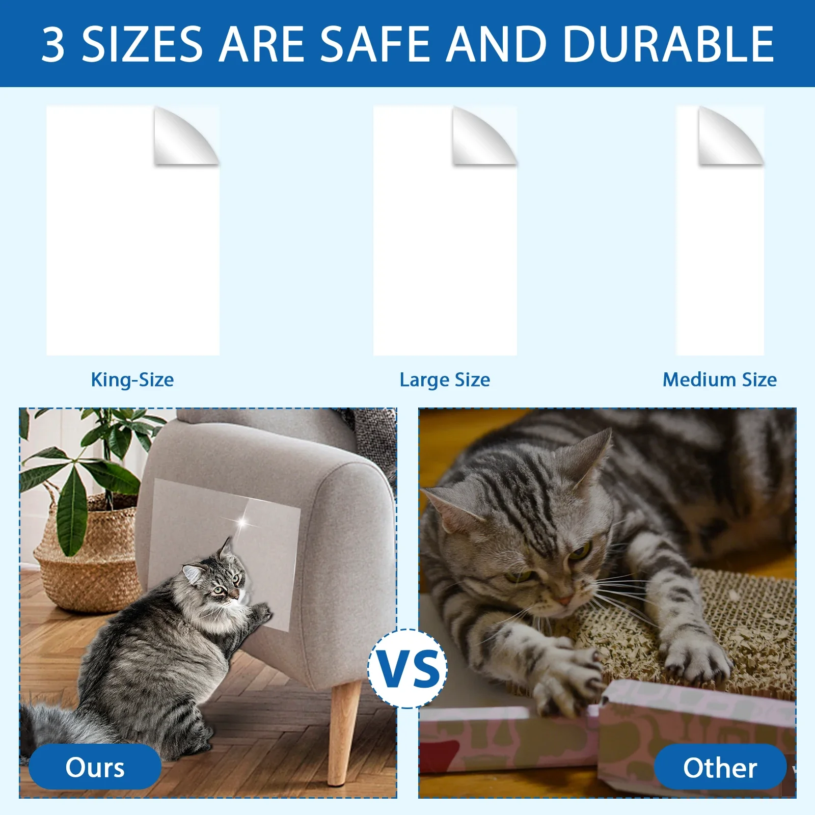 24Pcs Sofa Cat Anti Scratch Tape Transparent PVC Anti Cat Scratch Furniture Protector Self-Adhesive Pet Furniture NEW