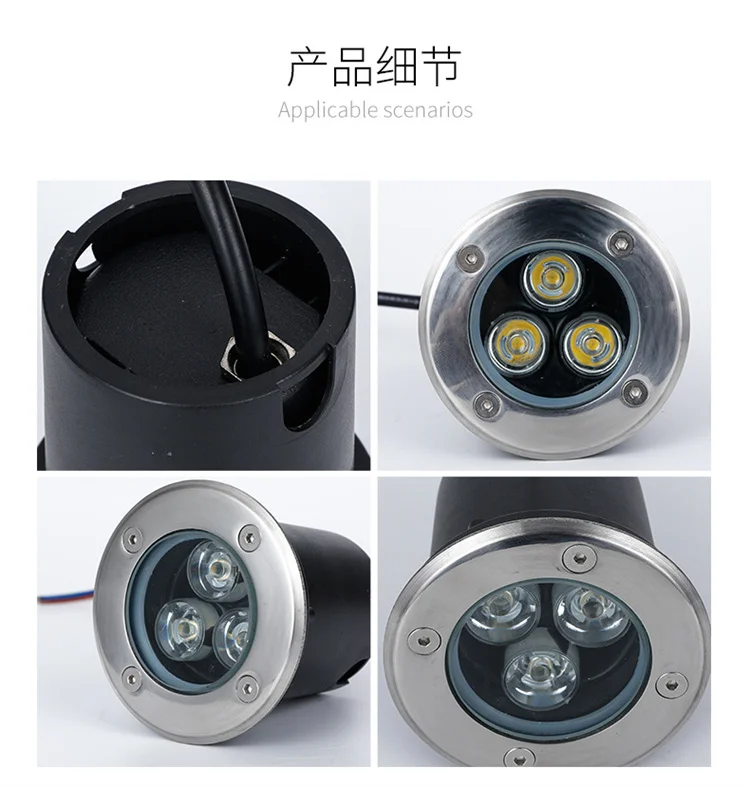 Description Picture 5 of itemWaterproof IP67 LED Underground Light 3W 9W Outdoor Garden Buried Lamp AC85-265V for Path Terrace Landscape