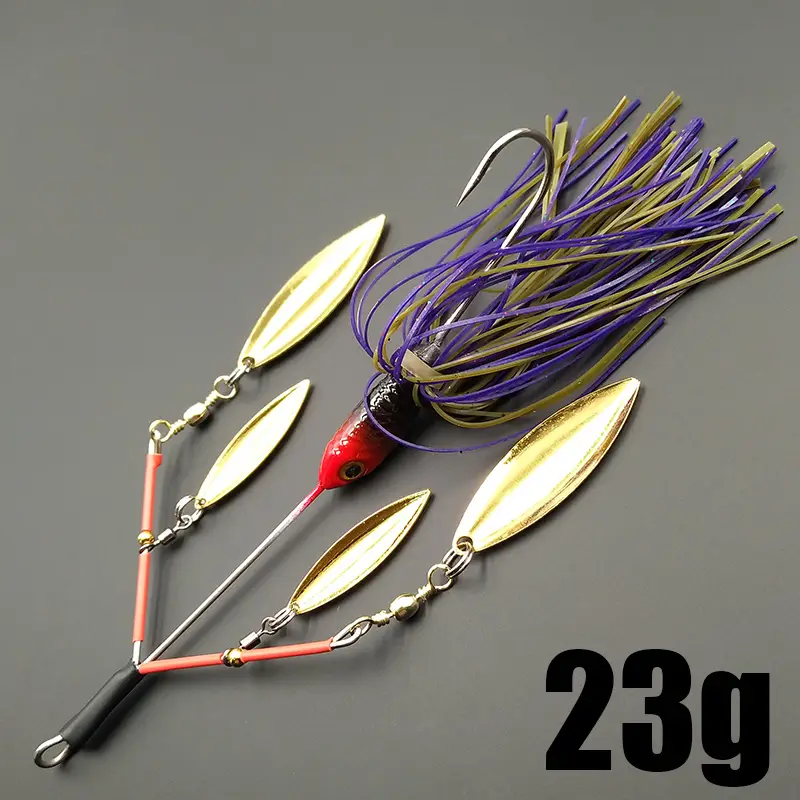 Lunker Spinner Baits Hard Fishing Lure 23g Noisy Buzz Rotating Blade Bubble Vibration Tandem Spin Willow Bass Trout Perch Pike - Image 3