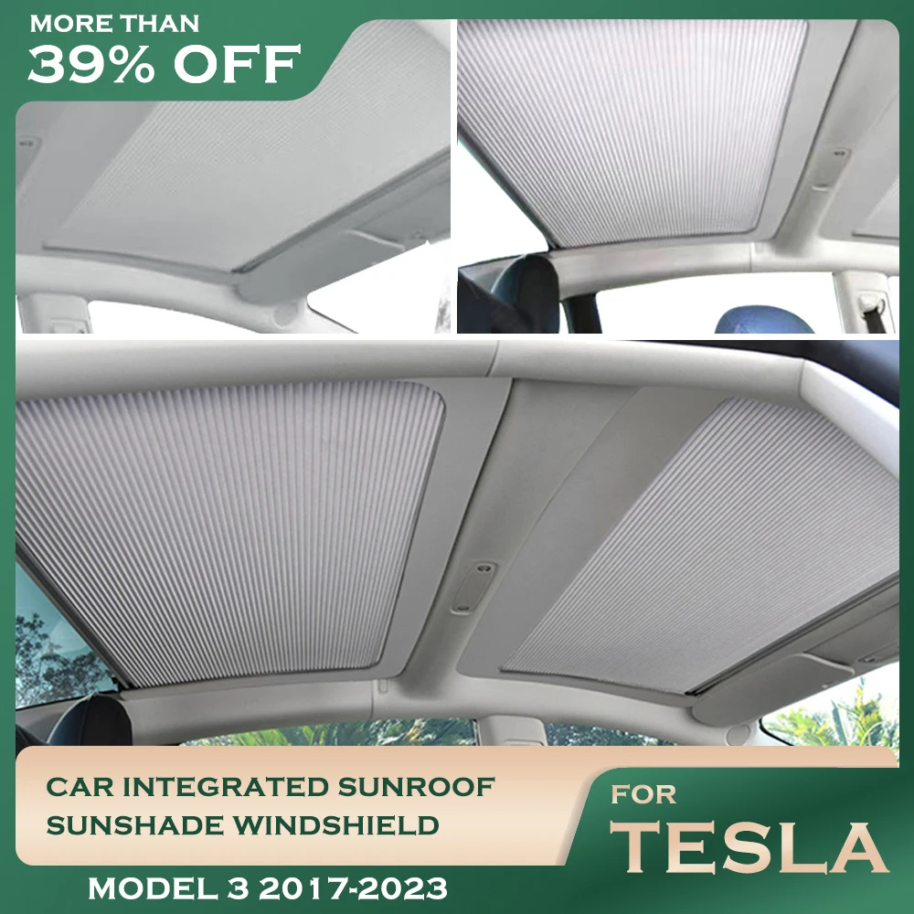 

For Tesla Model 3 Integrated Sunroof Sunshade 2023 Accessories Special Car Customization Windshield Skylight Blind Shading