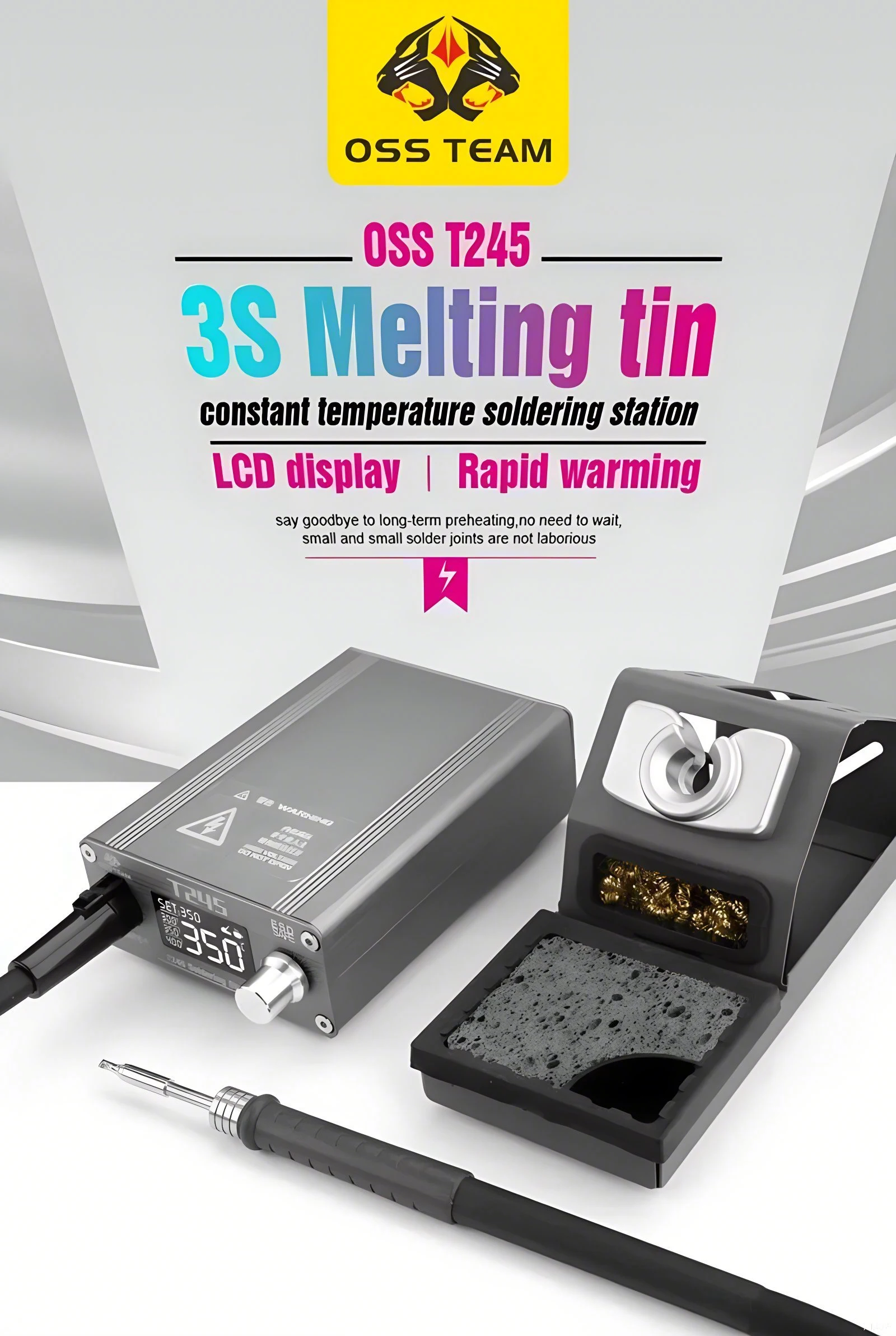 OSS T245 Solder Station 130W intelligence Digital display Constant temperature 3