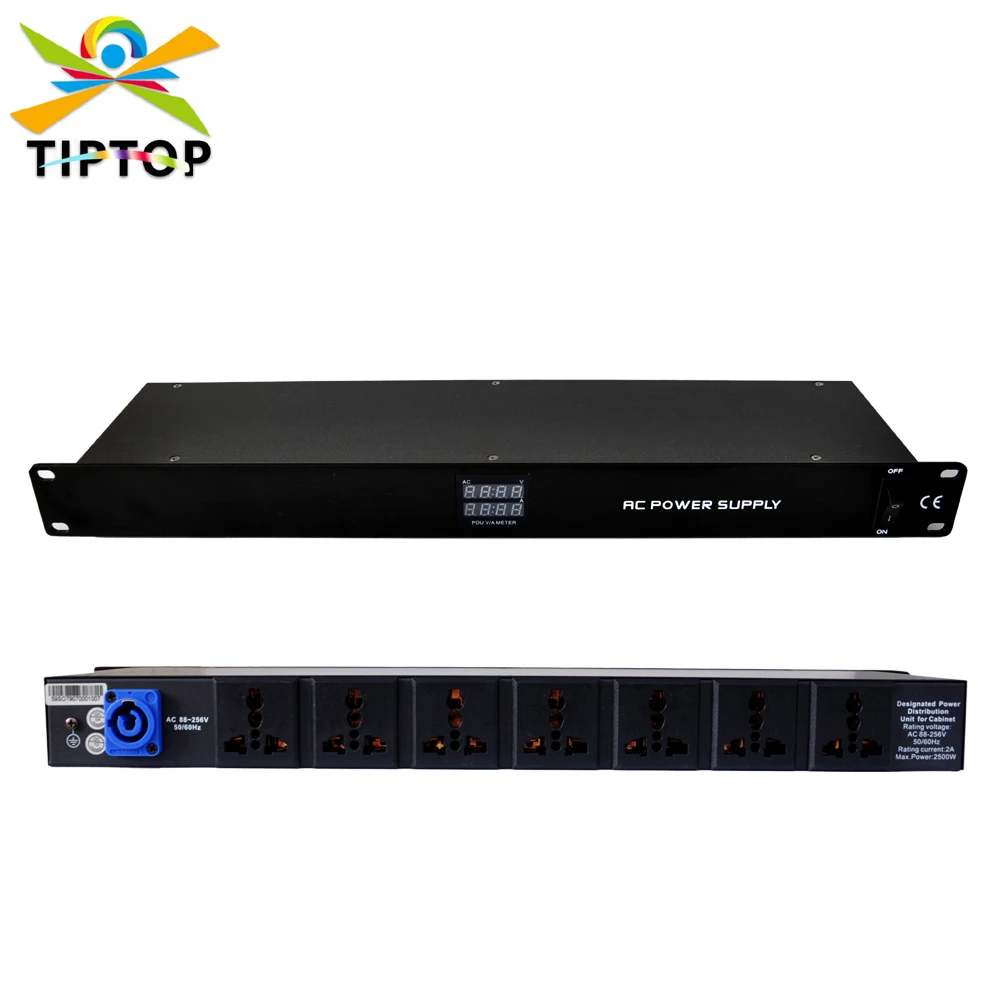 

Распределительная коробка переменного тока 1U PDU, цена со скидкой, для шкафа, стандартная сила тока 2 А, максимальная мощность 2500 Вт, 9-направленная Выходная розетка