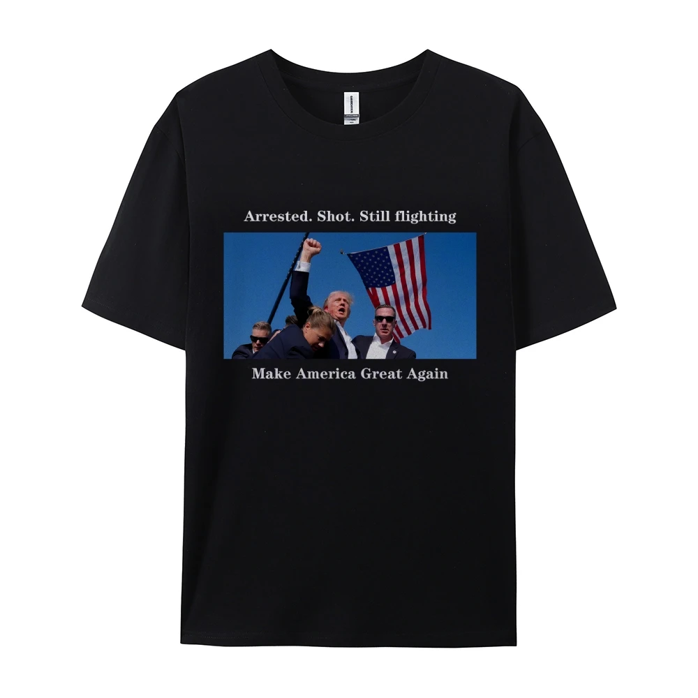 Trump Speech Print Women's T-Shirt 100% Cotton Comfortable Short Sleeve Personality Features Fashion Design Summer Top
