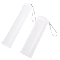 Cylinder Shape Student Supplies Pencil Case Pen Holder PP Portable Adjustable Pen Organizer Transparent 1
