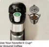 Single Serve Coffee Maker, K Cup Coffee Machine: Compatible with K-Cup Pods and Ground Coffee, Brew 6 to 12oz Cup Drip Coffee 4