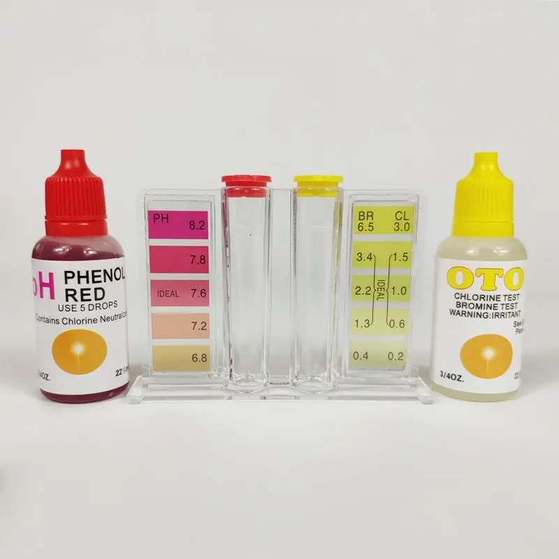 Swimming pool water quality testing reagent OTO residual chlorine testing agent pH box pH value water box
