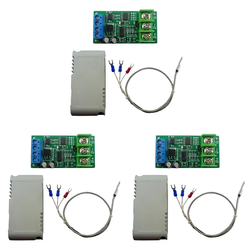 

3X DC 8-25V PT100 Платиновый термостойкий преобразователь температуры RS485 Modbus RTU RTD модуль комплект PTA9B01