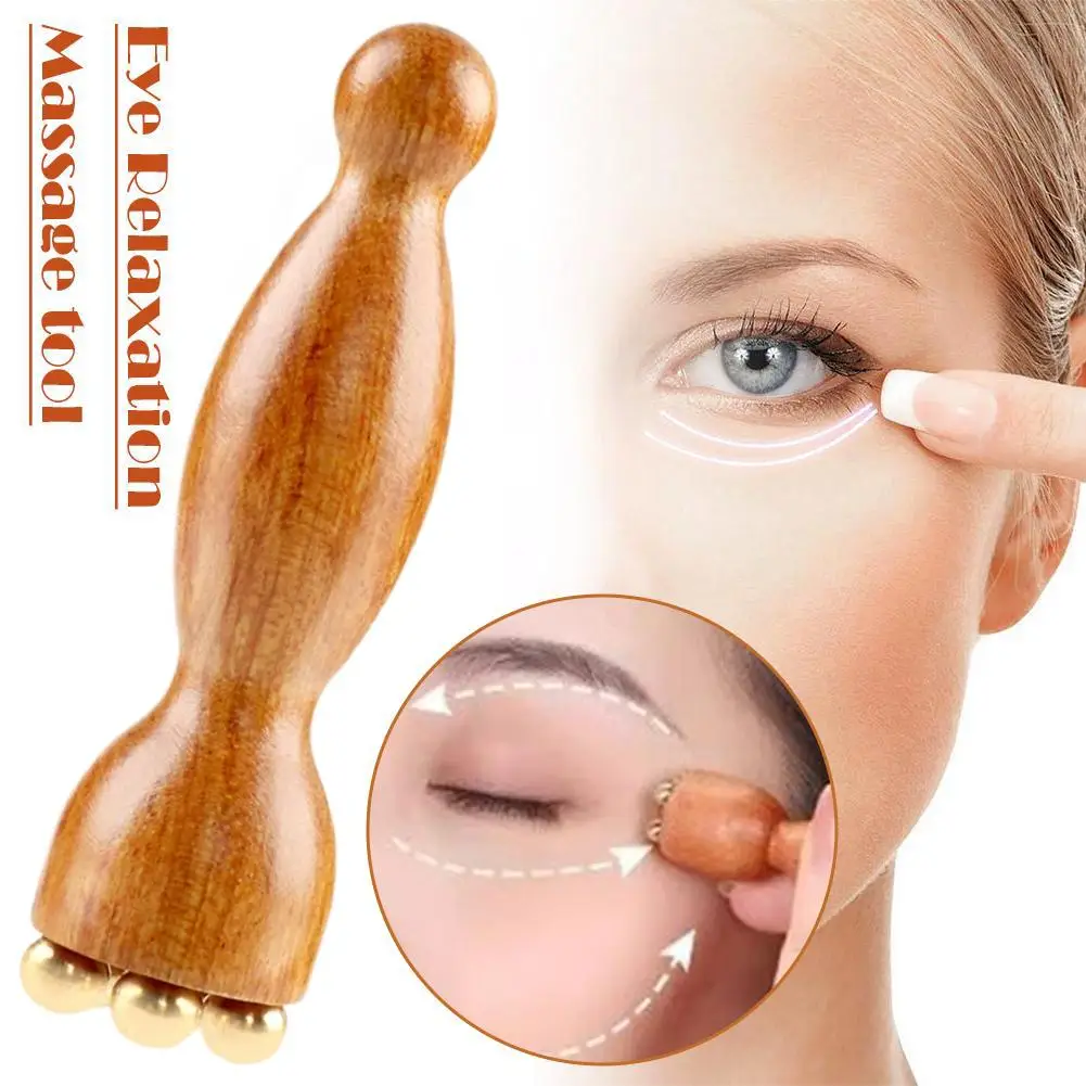 Masseur facial, beauté de pépins de Lotus, perle en laiton et palissandre, outil Gua Sha pour le visage, relaxation des yeux, méridiens, point d'acupuncture