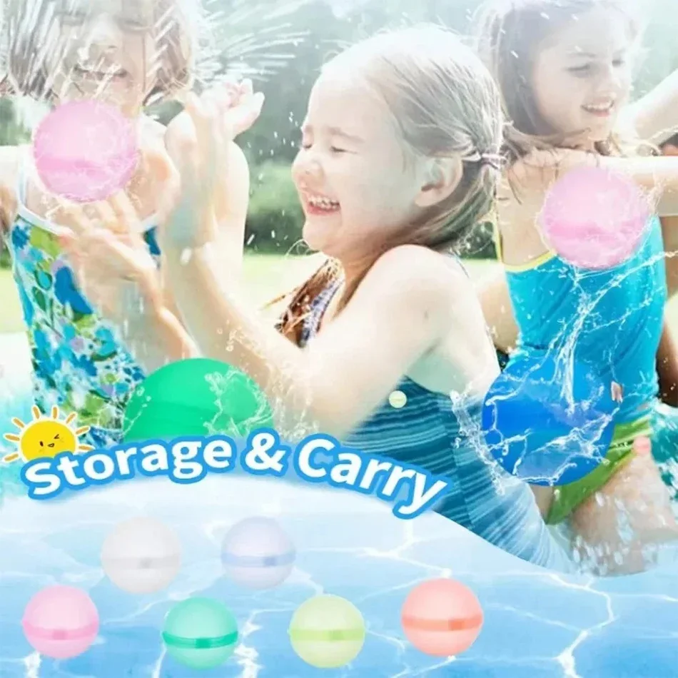 Reusable Water Balloons Toys Quick Fill Self Sealing Water Bomb for Summer Games Children's Adults Outdoor Activities Toy Gifts 4