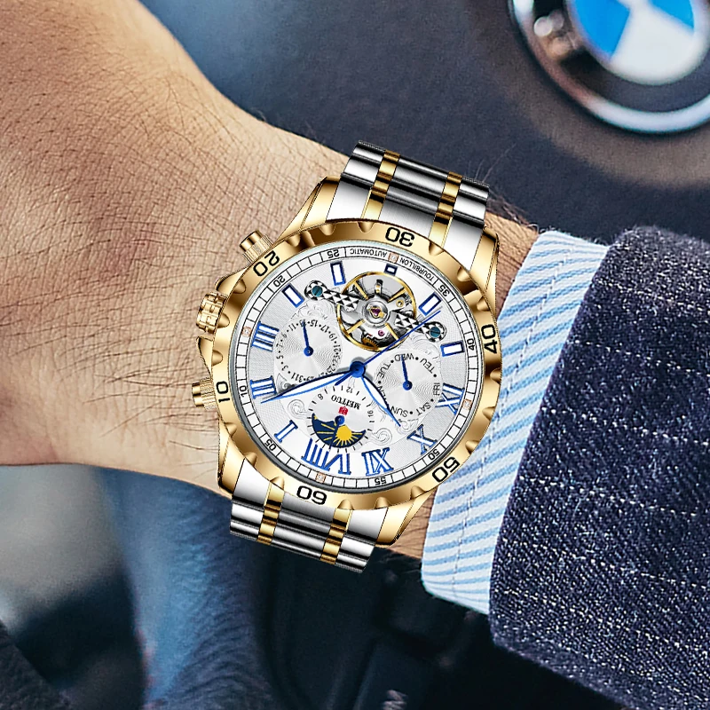 MEITUO Luxury Sports men's Automatic Skeleton Machine