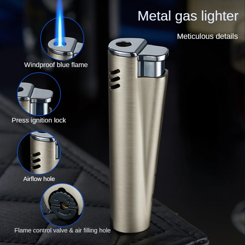 Butane Inflation Gas Torch Lighter Mini Cigarette Gadgets Smoking  Accessories Windproof Lighters Permanent Cool Gifts For Men - AliExpress