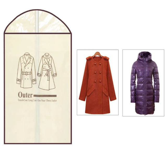 Függő Ruhák Burkolata Cipzárral Öltöny Kabát Külső Ruha Felső Alsó Ruhadarab Porálló Védelem Tároló Szervező Táska Fedele - Image 5