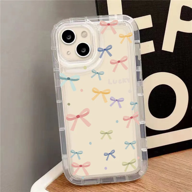 Charming Love Heart Bowknot Air Bag Phone Case Cover