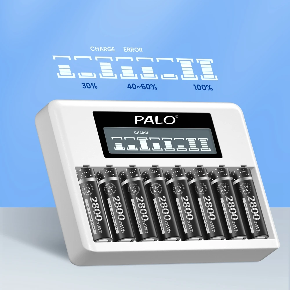 1.5V Li-ion Battery Charger 4 Slot 8 Slot Fast Smart Intelligent Usb Charger for 1.5V Lithium AA AAA Rechargeable Batteries battery charger fast charger battery charger adapter