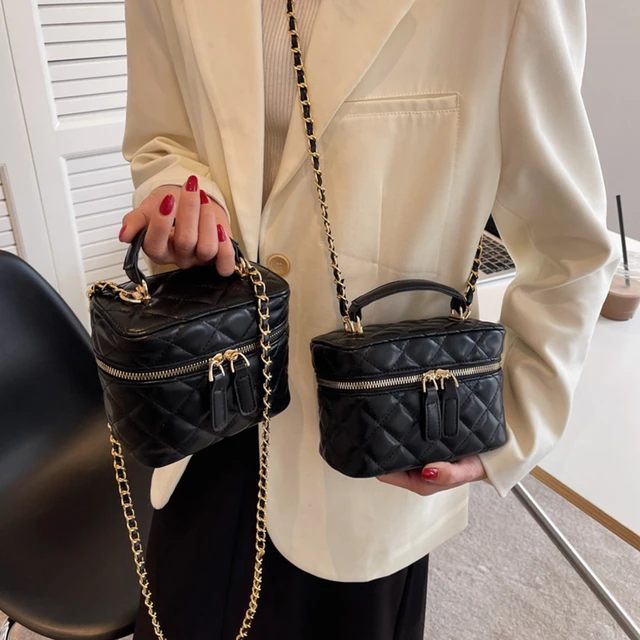 Itamood Mini Chain Crossbody Bag, Argyle Quilted Handbag For Women, Luxury  Genuine Leather Box Purse - Temu