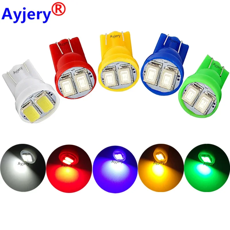 AYJERY Wholesale 2000X T10 W5W 5630 2 SMD 194 168 2 Led Auto Instrument Lamps Car License Plate Lamps Interior Light Bulbs 12V