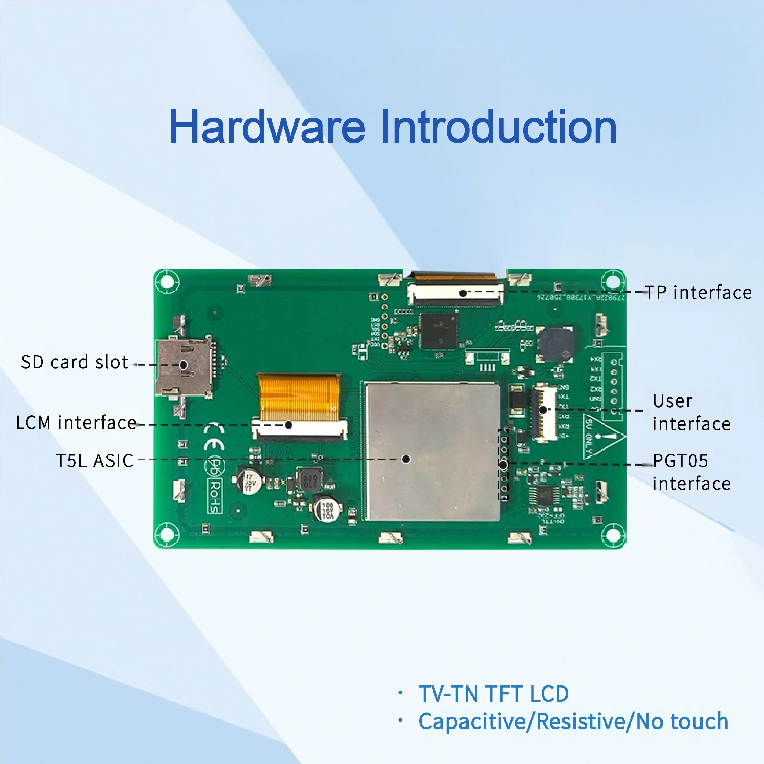 DWIN 4.3인치 480*272 TFT LCD 디스플레이 아두이노 나노 TN 스크린 터치 패널 스마트 UART LCM 모니터 DMG48270C043_04W