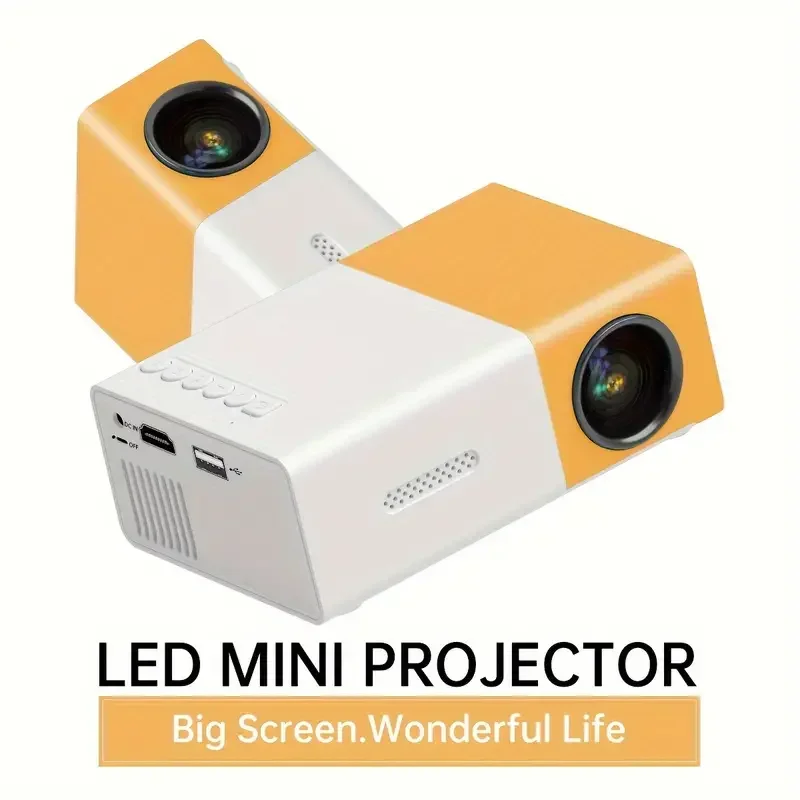 YG300 multimedia entertainment projector, home theater, outdoor entertainment, can be charged by mobile power supply