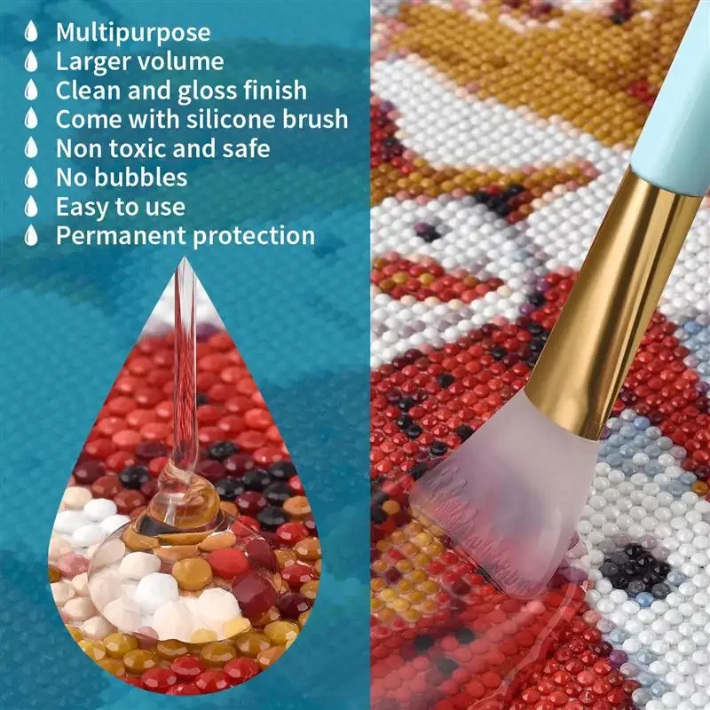 Diamond Painting Sealer Glue Permanent Hold Shine Effect