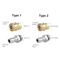1/4 Quick Plug Quick Coupling High Pressure Washer Hose Connectors Stainless Fittings 2