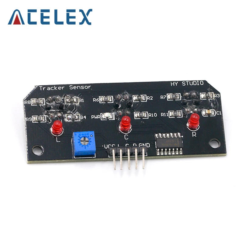 Modulo Sensore Tracker Linea Infrarossi Dc 5V 3 Canali Uscita Rilevatore Trio Sensore Tcrt5000 Distanza 10Mm Per Kit Robot Avr/Arm/Pic