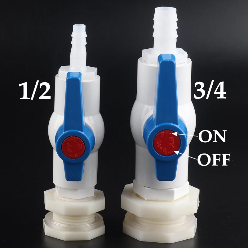 Hose Connector 1Set 1/2" 3/4 to 4-25mm Aquarium Pagoda Connector Combination Valve Fish Tank Drain Joint Aquarium Hose Drainage Accessories