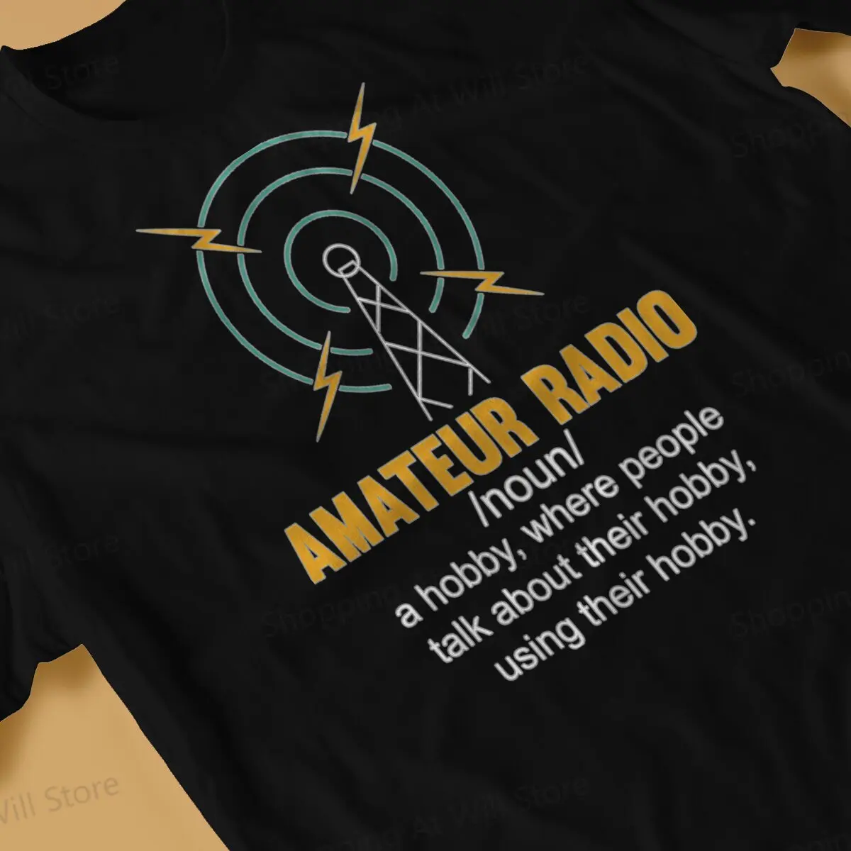 100% Cotton Amateur Radio Definition Funny T-Shirt - Unisex O-Neck Short Sleeve