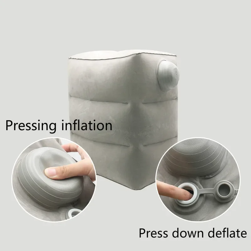 Inflatable Travel Pillow Foot Pad Airplane Car Bus Footrest stool Height Adjustable Kids Flight Sleeping Resting Pillow mx920103