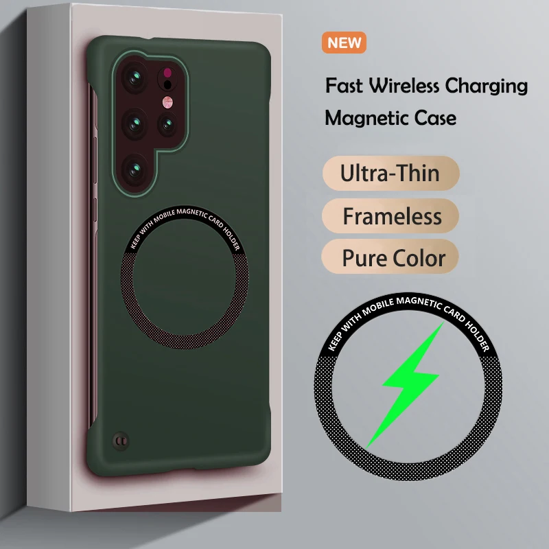 Luxury Ultra Slim Magnetic Frameless Solid Color Phone Case