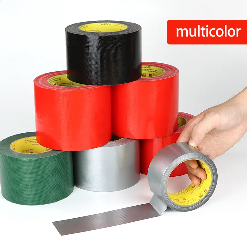 Black Super Adhesive Fabric Duct Tape, Electric bicycle seat repair, tarpaulin repair,blocks water and leaves no glue，1roll