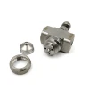Air Water Mixing atomizing nozzle, Adjustable Air Atomizer Nozzle, Stainless Steel Pneumatic Spray Jet, Two Fluid Nozzle 2
