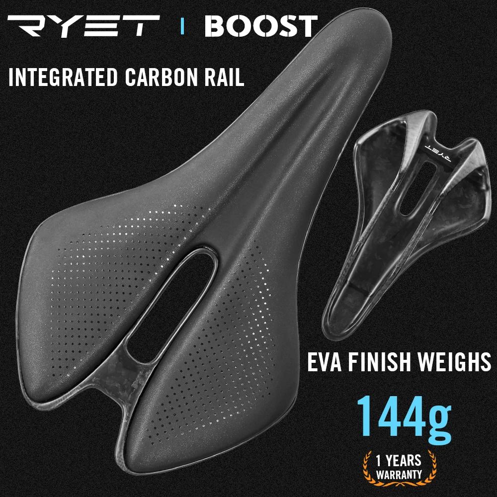 RYET-3Dプリントの超軽量自転車サドル カーボンファイバー 140mm