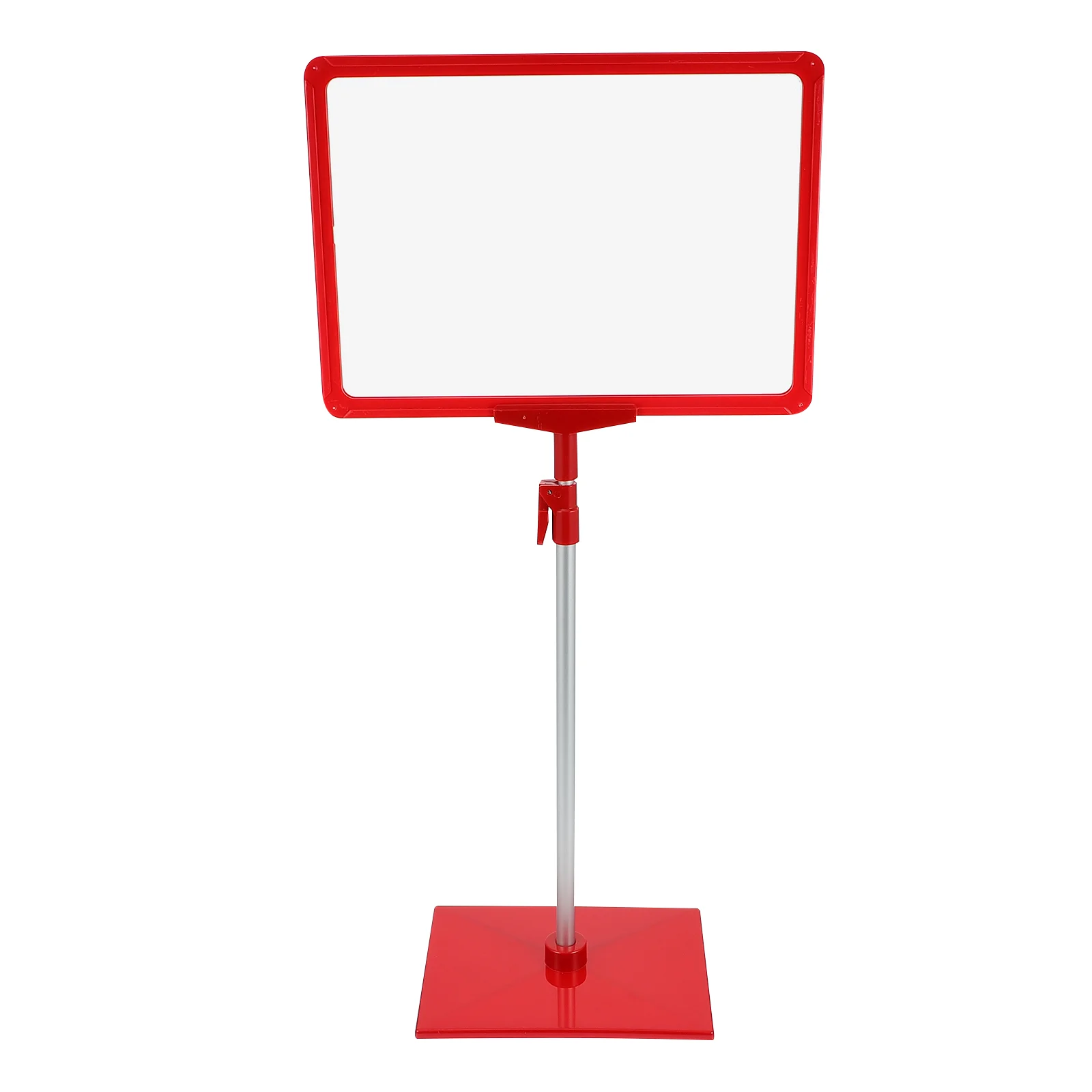 

Advertising Poster Frame Stand Multipurpose Poster Height Adjustable Sign Rack Showing Shelf