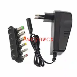 Versatile Multi - Voltage Power Supply Adapter with 6 Interchangeable Plugs - 30W Charger (EU plug)