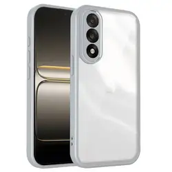 Clear Soft Frame Shockproof Phone Case with Hard Acrylic Cover - Nord 5 (Gray)