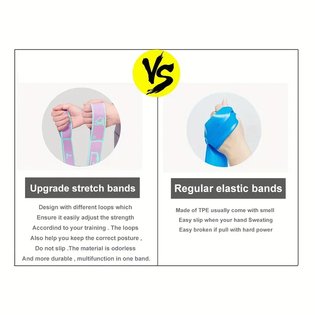Yoga Stretch Strap, Sports Exercise Resistance Bands For Dance, Gymnastics, Workout, Pilates Stretch Belt For Physical Therapy 4
