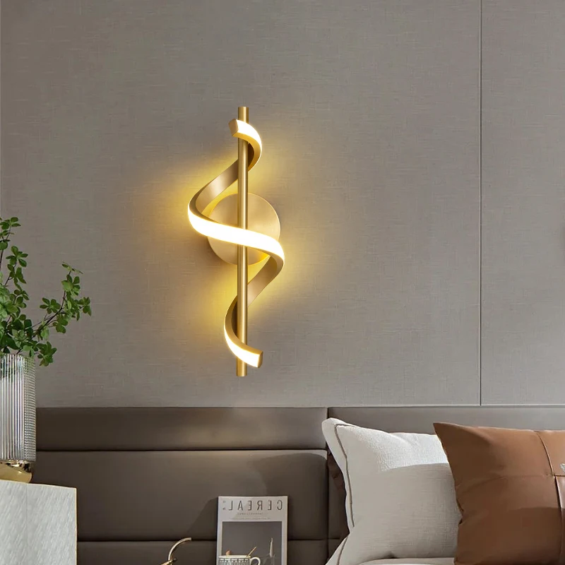 LED Wall Lamp Nordic Modern LED Wall Lamp Wall Decoration For Living Room Bedroom Bedside Lamp Minimalist Indoor Lighting Decoration