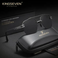 KINGSEVEN Male Sunglasses Square Half Frame Men Women Eyewear Driving High Quality Polarized UV400 Anti-glare Protective Glasses